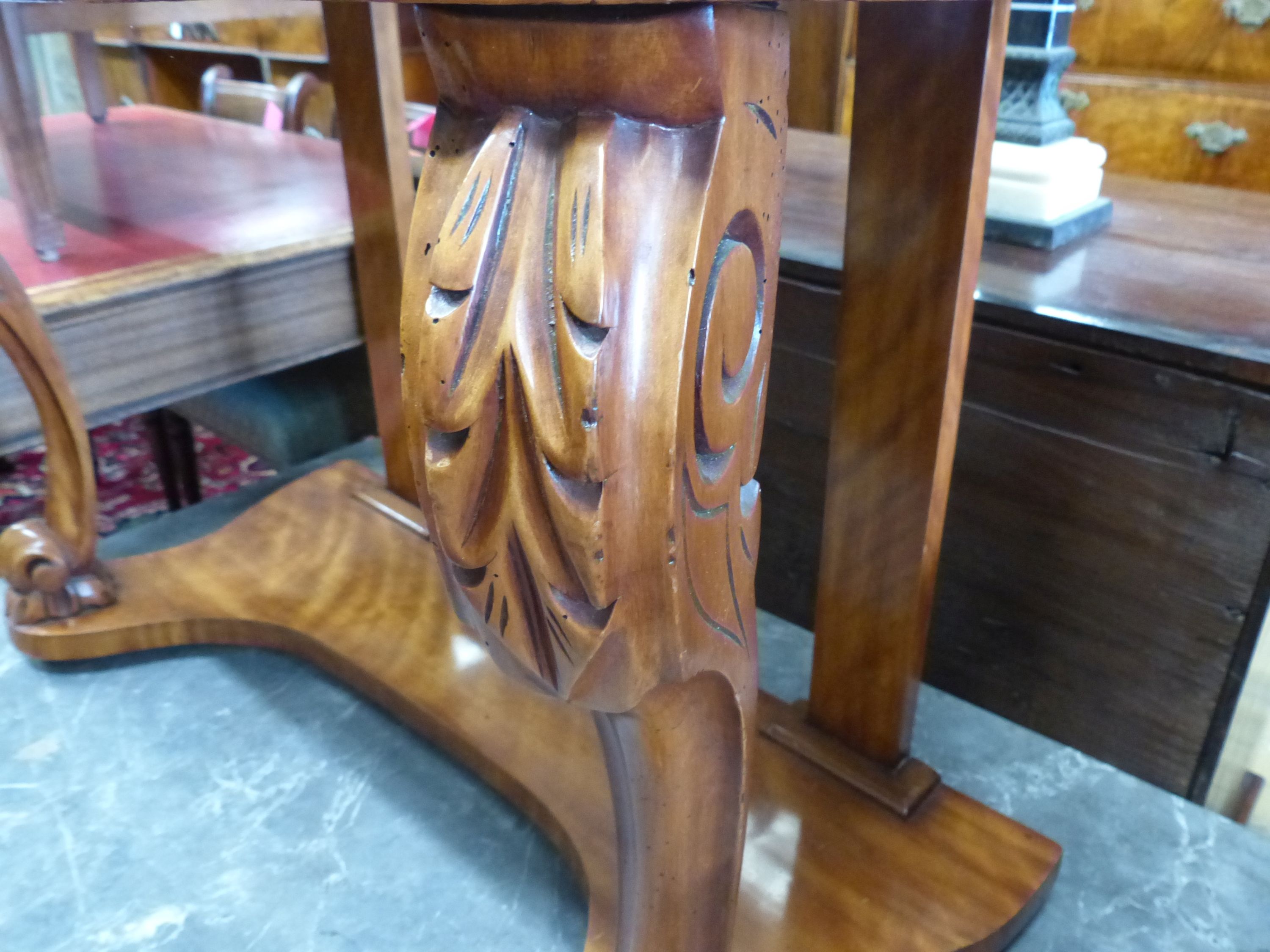 A Victorian satin walnut Duchess dressing table, width 89cm, depth 44cm, height 130cm